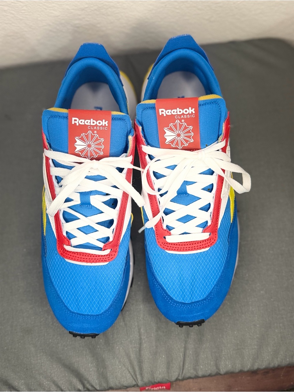 Reebok Kids Blue Red Yellow Classic Runner Sneakers